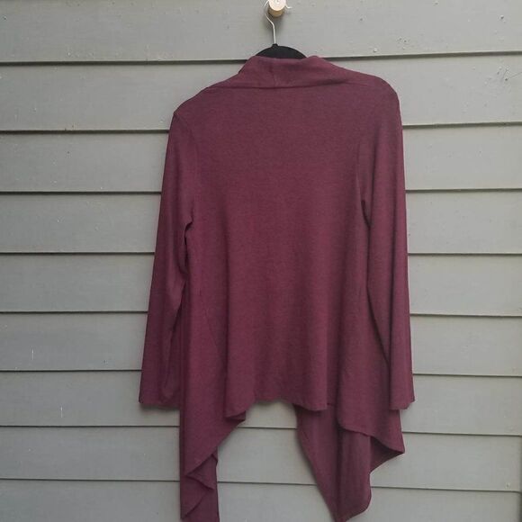 Cherish Burgundy One Button Open Front Cardigan size Medium - Picture 6 of 9